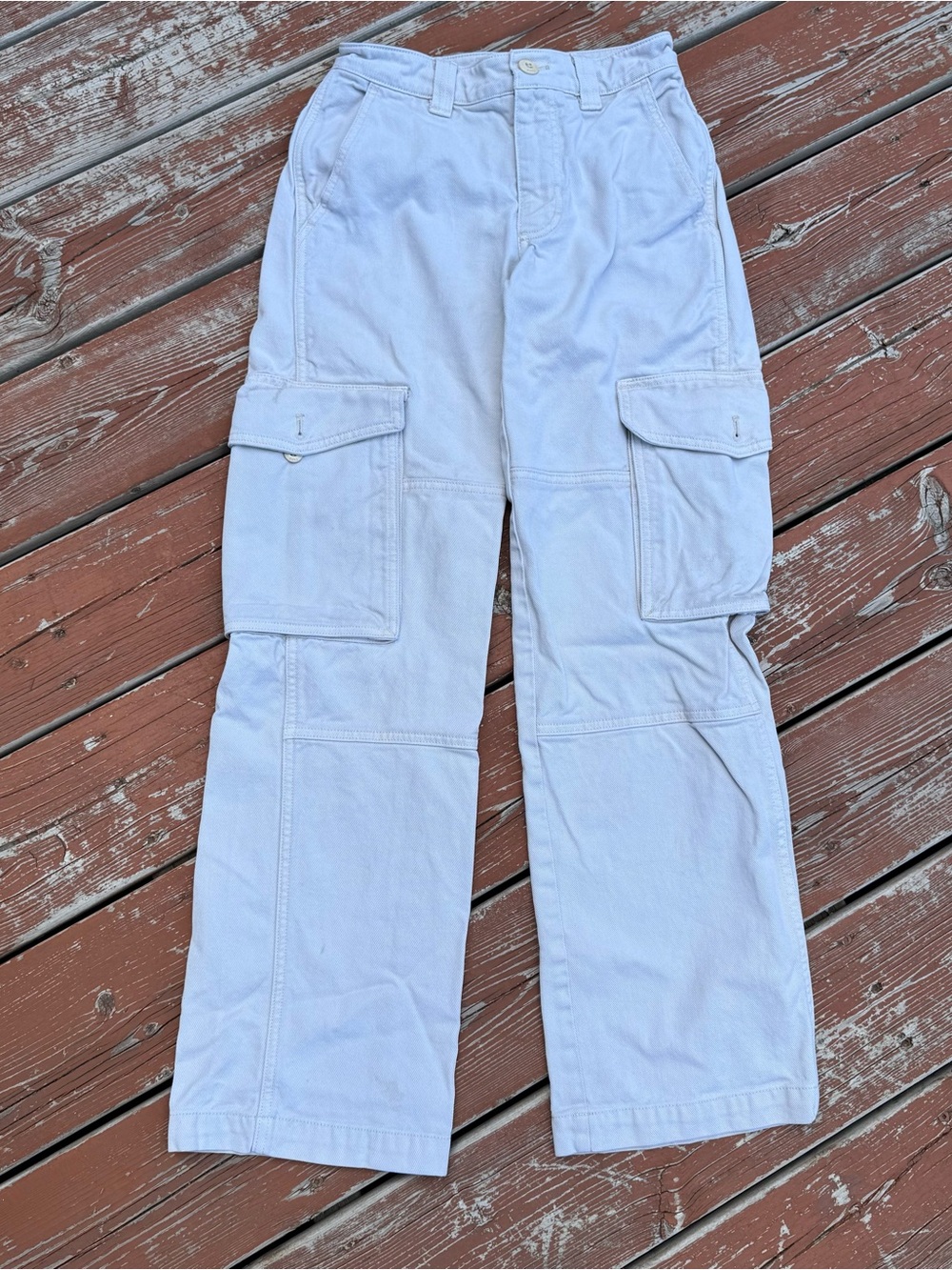 Aritzia TNA Cargo Pants Women's Size 00 23 Beige Utility Wide Leg